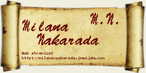 Milana Nakarada vizit kartica